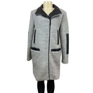 Vince Camuto Women’s Grey Zip Up Jacket Coat Wool Sz L